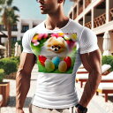 Tシャツ メンズ キッズ 犬ファン 半袖 春夏 犬柄 プリント カジュアル かわいい 人間用 フィットネス ダンス たまご イースター ポメラニアン カラフル 花 草