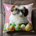 サングラス サルーキ 黄色いコート 都市の背景 クッションカバー 45×45cm アニマル柄 おしゃれ 可愛い クッション本体付き 正方形 犬ファン