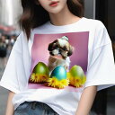 Tシャツ メンズ キッズ 犬ファン 半袖 春夏 犬柄 プリント カジュアル かわいい 人間用 フィットネス ダンス サングラス サルーキ 黄色いコート 都市の背...