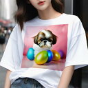 Tシャツ メンズ キッズ 犬ファン 半袖 春夏 犬柄 プリント カジュアル かわいい 人間用 フィットネス ダンス サングラス サルーキ 黄色いコート 都市の背...