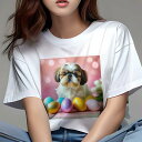 Tシャツ レディース 犬ファン 半袖 春夏 犬柄 プリント カジュアル かわいい 人間用 フィットネス ダンス サングラス サルーキ 黄色いコート 都市の背景 ...