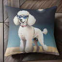 サングラス サルーキ 黄色いコート 都市の背景 クッションカバー 45×45cm アニマル柄 おしゃれ 可愛い クッション本体付き 正方形 犬ファン