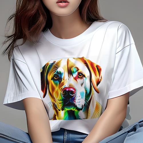 Tシャツ レディース 犬ファン 半袖 春夏 犬柄 プリント カジュアル かわいい 人間用 フィットネス ダン..