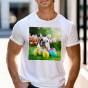 Tシャツ メンズ キッズ 犬ファン 半袖 春夏 犬柄 プリント カジュアル かわいい 人間用 フィットネス ダンス たまご フレンチブルドッグ 草 背景のボケ