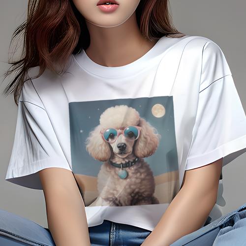Tシャツ レディース 犬ファン 半袖 春夏 犬柄 プリント カジュアル かわいい 人間用 フィットネス ダン..