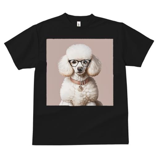 Tシャツ レディース 犬ファン 半袖 春夏 犬柄 プリント カジュアル かわいい 人間用 フィットネス ダンス 眼鏡 プードル 首輪