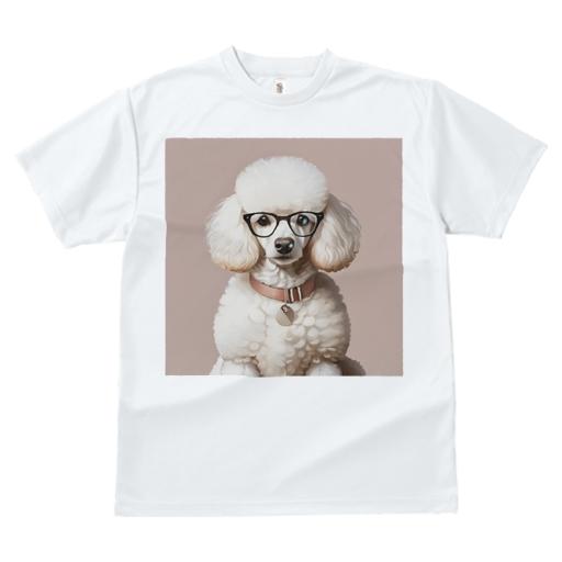 Tシャツ レディース 犬ファン 半袖 春夏 犬柄 プリント カジュアル かわいい 人間用 フィットネス ダンス 眼鏡 プードル 首輪