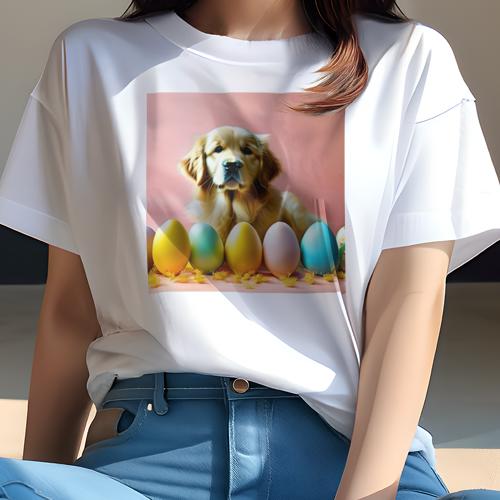 Tシャツ レディース 犬ファン 半袖 春夏 犬柄 プリント カジュアル かわいい 人間用 フィットネス ダン..