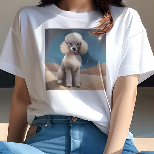 Tシャツ レディース 犬ファン 半袖 春夏 犬柄 プリント カジュアル かわいい 人間用 フィットネス ダンス 月 プードル メガネ 砂丘 夜空 星 Tシャツ レディース 犬ファン 半袖 春夏 犬柄 プリント カジュアル かわいい 人間用 フィットネス ダンス 月 プードル メガネ 砂丘 夜空 星