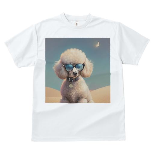 Tシャツ レディース 犬ファン 半袖 春夏 犬柄 プリント カジュアル かわいい 人間用 フィットネス ダンス メガネ プードル 砂漠 月
