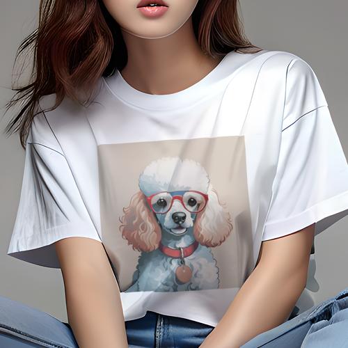 Tシャツ レディース 犬ファン 半袖 春夏 犬柄 プリント カジュアル かわいい 人間用 フィットネス ダン..