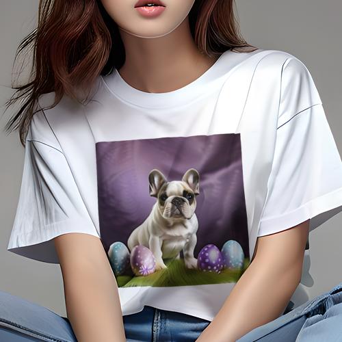 Tシャツ レディース 犬ファン 半袖 春夏 犬柄 プリント カジュアル かわいい 人間用 フィットネス ダン..