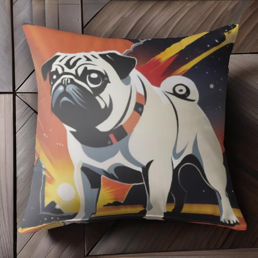 宇宙 パグ 夜空 建物 光 クッションカバー 45×45cm アニマル柄 おしゃれ 可愛い クッション本体付き 正方形 犬ファン 宇宙 パグ 夜空 建物 光 クッションカバー 45×45cm アニマル柄 おしゃれ 可愛い クッション本体付き 正方形 犬ファン