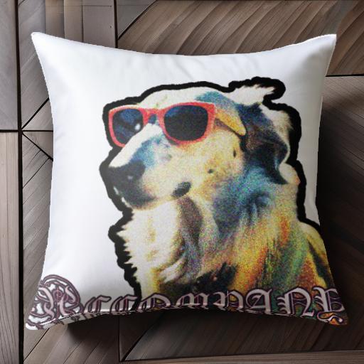 サングラス ゴールデンレトリバー 文字 PC COMPANY クッションカバー 45×45cm アニマル柄 おしゃれ 可..