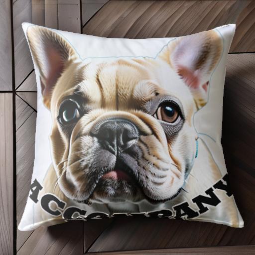 ACCOMPANY フレンチブルドッグ クッションカバー 45×45cm アニマル柄 おしゃれ 可愛い クッション本体付き 正方形 犬ファン ACCOMPANY フレンチブルドッグ クッションカバー 45×45cm アニマル柄 おしゃれ 可愛い クッション本体付き 正方形 犬ファン