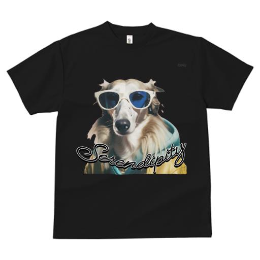Tシャツ レディース 犬ファン 半袖 春夏 犬柄 プリント カジュアル かわいい 人間用 フィットネス ダンス サングラス ボルゾイ パーカー セレンディピティ
