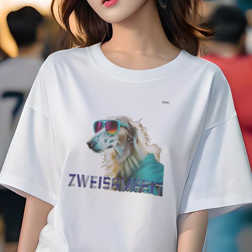 Tシャツ レディース 犬ファン 半袖 春夏 犬柄 プリント カジュアル かわいい 人間用 フィットネス ダン..