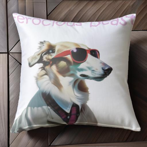 サングラス その他 スーツ ネクタイ 文字 クッションカバー 45×45cm アニマル柄 おしゃれ 可愛い クッション本体付き 正方形 犬ファン