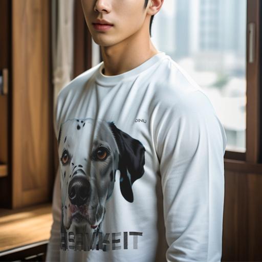 長袖Tシャツ 人間用 メンズ 秋春夏 プリント レジャー アウトドア カジュアル かわいい 犬ファン ドイ..