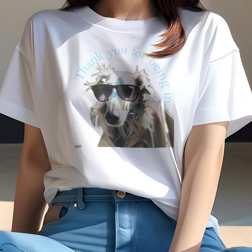 Tシャツ レディース 犬ファン 半袖 春夏 犬柄 プリント カジュアル かわいい 人間用 フィットネス ダンス サングラス ボルゾイ おしゃれ クール Tシャツ レディース 犬ファン 半袖 春夏 犬柄 プリント カジュアル かわいい 人間用 フィットネス ダンス サングラス ボルゾイ おしゃれ クール