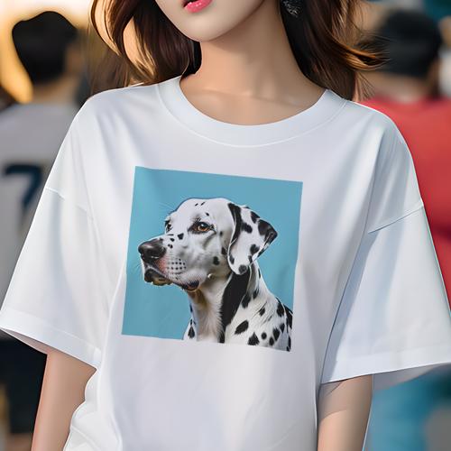 Tシャツ レディース 犬ファン 半袖 春夏 犬柄 プリント カジュアル かわいい 人間用 フィットネス ダン..