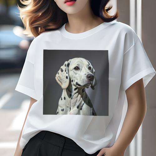 Tシャツ レディース 犬ファン 半袖 春夏 犬柄 プリント カジュアル かわいい 人間用 フィットネス ダンス 白黒 ダルメシアン 模様 ペット 可愛い 犬 Tシャツ レディース 犬ファン 半袖 春夏 犬柄 プリント カジュアル かわいい 人間用 フィットネス ダンス 白黒 ダルメシアン 模様 ペット 可愛い 犬