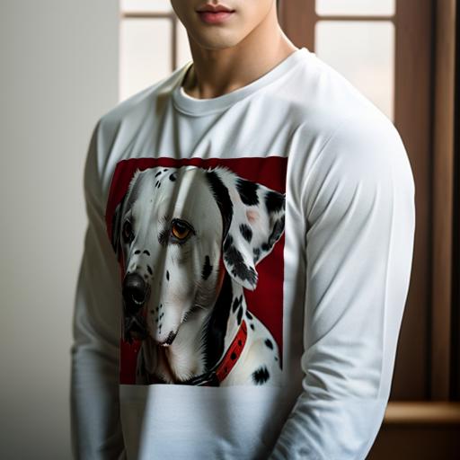 長袖Tシャツ 人間用 メンズ 秋春夏 プリント レジャー アウトドア カジュアル かわいい 犬ファン 赤い..