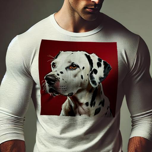 長袖Tシャツ 人間用 メンズ 秋春夏 プリント レジャー アウトドア カジュアル かわいい 犬ファン 赤い背景 ダルメシアン 長袖Tシャツ 人間用 メンズ 秋春夏 プリント レジャー アウトドア カジュアル かわいい 犬ファン 赤い背景 ダルメシアン