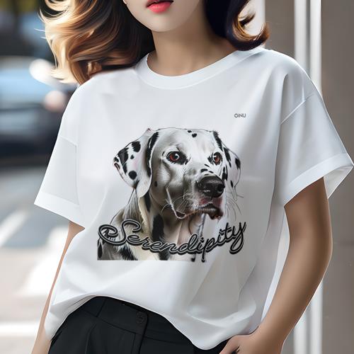 Tシャツ レディース 犬ファン 半袖 春夏 犬柄 プリント カジュアル かわいい 人間用 フィットネス ダン..