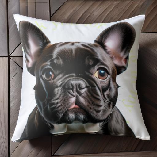 ありがとう フレンチブルドッグ 癒し かわいい クッションカバー 45×45cm アニマル柄 おしゃれ 可愛い ..