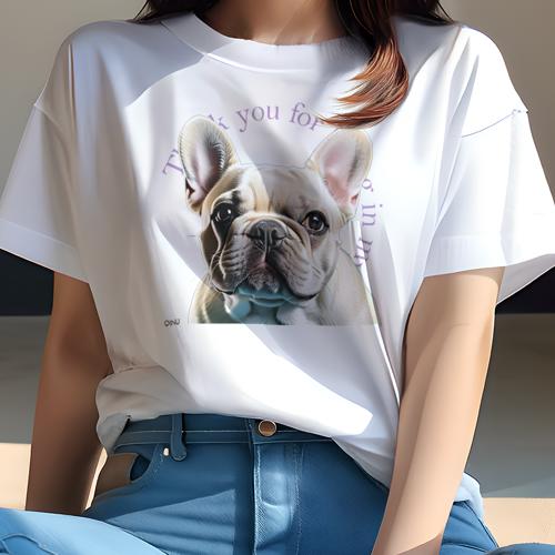 Tシャツ レディース 犬ファン 半袖 春夏 犬柄 プリント カジュアル かわいい 人間用 フィットネス ダン..