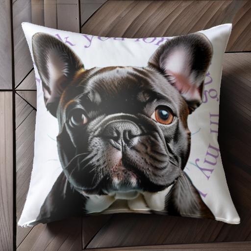 耳 フレンチブルドッグ 目 鼻 クッションカバー 45×45cm アニマル柄 おしゃれ 可愛い クッション本体付..