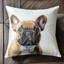 Thank フレンチブルドッグ you フレンチ・ブルドッグ かわいい 感謝 クッションカバー 45×45cm アニマル柄 おしゃれ 可愛い クッション本体付き...