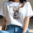 Tシャツ レディース 犬ファン 半袖 春夏 犬柄 プリント カジュアル かわいい 人間用 フィットネス ダンス メガネ チワワ 襟(4)