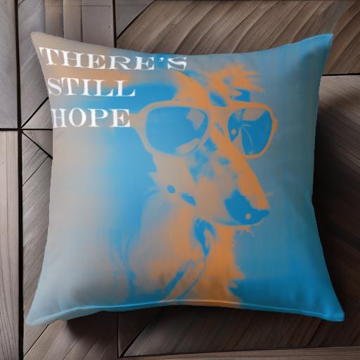 サングラス コリー クッションカバー 45×45cm アニマル柄 おしゃれ 可愛い クッション本体付き 正方形 犬ファン