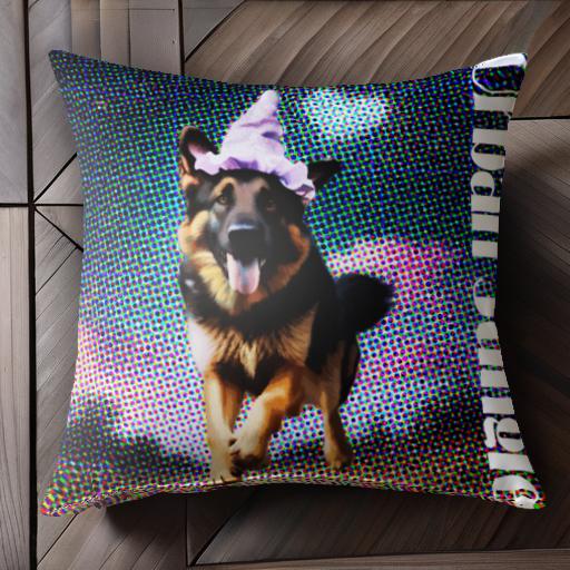 帽子 ジャーマンシェパード 都会 ジャングル クッションカバー 45×45cm アニマル柄 おしゃれ 可愛い クッション本体付き 正方形 犬ファン 帽子 ジャーマンシェパード 都会 ジャングル クッションカバー 45×45cm アニマル柄 おしゃれ 可愛い クッション本体付き 正方形 犬ファン