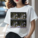 Tシャツ レディース 犬ファン 半袖 春夏 犬柄 プリント カジュアル かわいい 人間用 フィットネス ダンス 星 その他 希望 宇宙(4)
