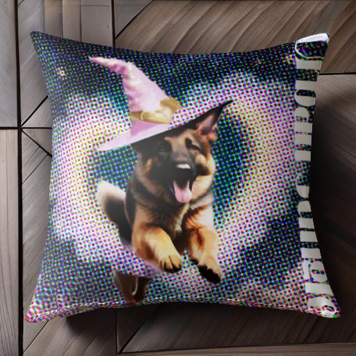 魔法の帽子 ジャーマンシェパード 銀河 ポップアート アーバンジャングル クッションカバー 45×45cm ア..