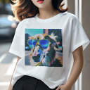 Tシャツ レディース 犬ファン 半袖 春夏 犬柄 プリント カジュアル かわいい 人間用 フィットネス ダンス サングラス ボーダーコリー