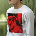 長袖Tシャツ 人間用 メンズ 秋春夏 プリント レジャー アウトドア カジュアル かわいい 犬ファン サングラス ボルゾイ 街 夜 クール おしゃれ