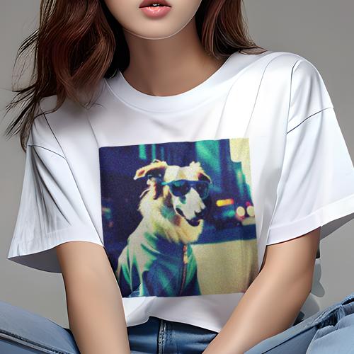 Tシャツ レディース 犬ファン 半袖 春夏 犬柄 プリント カジュアル かわいい 人間用 フィットネス ダンス サングラス ボルゾイ 街 ファッション 現代的 個性的 Tシャツ レディース 犬ファン 半袖 春夏 犬柄 プリント カジュアル かわいい 人間用 フィットネス ダンス サングラス ボルゾイ 街 ファッション 現代的 個性的