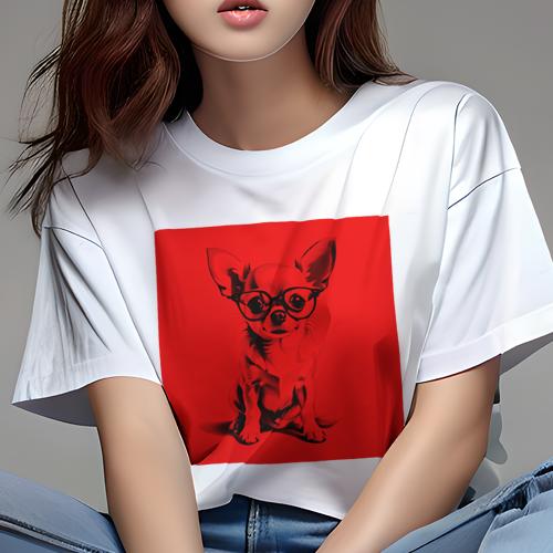 Tシャツ レディース 犬ファン 半袖 春夏 犬柄 プリント カジュアル かわいい 人間用 フィットネス ダン..
