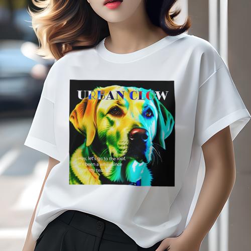 Tシャツ レディース 犬ファン 半袖 春夏 犬柄 プリント カジュアル かわいい 人間用 フィットネス ダン..
