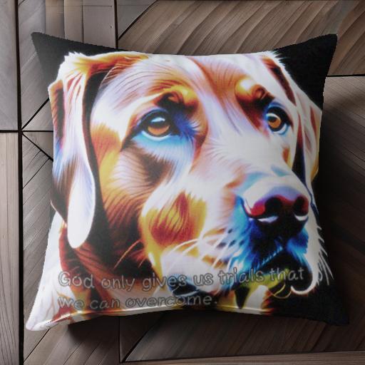 希望 ラブラドールレトリバー 勇気 インスピレーション 明るい色彩 クッションカバー 45×45cm アニマル..