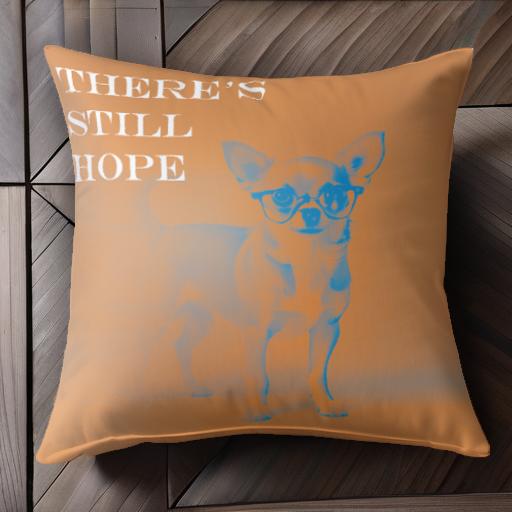 メガネ チワワ クッションカバー 45×45cm アニマル柄 おしゃれ 可愛い クッション本体付き 正方形 犬フ..