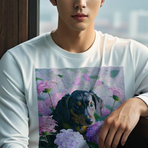 長袖Tシャツ 人間用 メンズ 秋春夏 プリント レジャー アウトドア カジュアル かわいい 犬ファン 赤い..