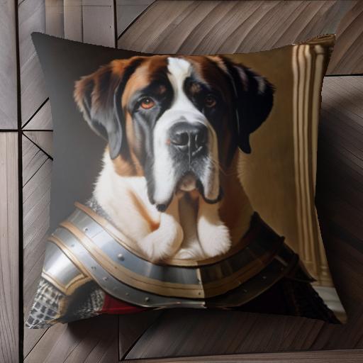 鎧 セントバーナード 騎士 貴族 クッションカバー 45×45cm アニマル柄 おしゃれ 可愛い クッション本体付き 正方形 犬ファン 鎧 セントバーナード 騎士 貴族 クッションカバー 45×45cm アニマル柄 おしゃれ 可愛い クッション本体付き 正方形 犬ファン