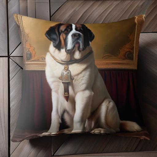 絵画 セントバーナード ゴージャス クラシック クッションカバー 45×45cm アニマル柄 おしゃれ 可愛い クッション本体付き 正方形 犬ファン 絵画 セントバーナード ゴージャス クラシック クッションカバー 45×45cm アニマル柄 おしゃれ 可愛い クッション本体付き 正方形 犬ファン