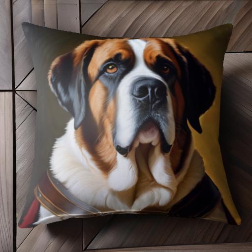 鎧 セントバーナード ポートレート 犬 クッションカバー 45×45cm アニマル柄 おしゃれ 可愛い クッション本体付き 正方形 犬ファン 鎧 セントバーナード ポートレート 犬 クッションカバー 45×45cm アニマル柄 おしゃれ 可愛い クッション本体付き 正方形 犬ファン