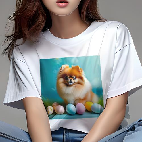 Tシャツ レディース 犬ファン 半袖 春夏 犬柄 プリント カジュアル かわいい 人間用 フィットネス ダン..